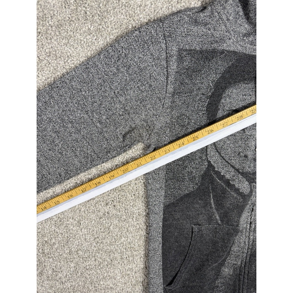 Obey Women's Grey Full-Zip Hoodie with Graphic Print – Size S (US 6) - Picture 7 of 8